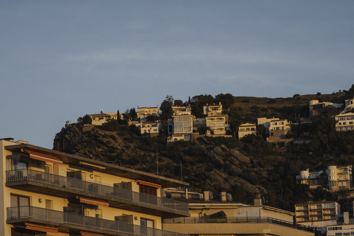 Buildings on a hillside