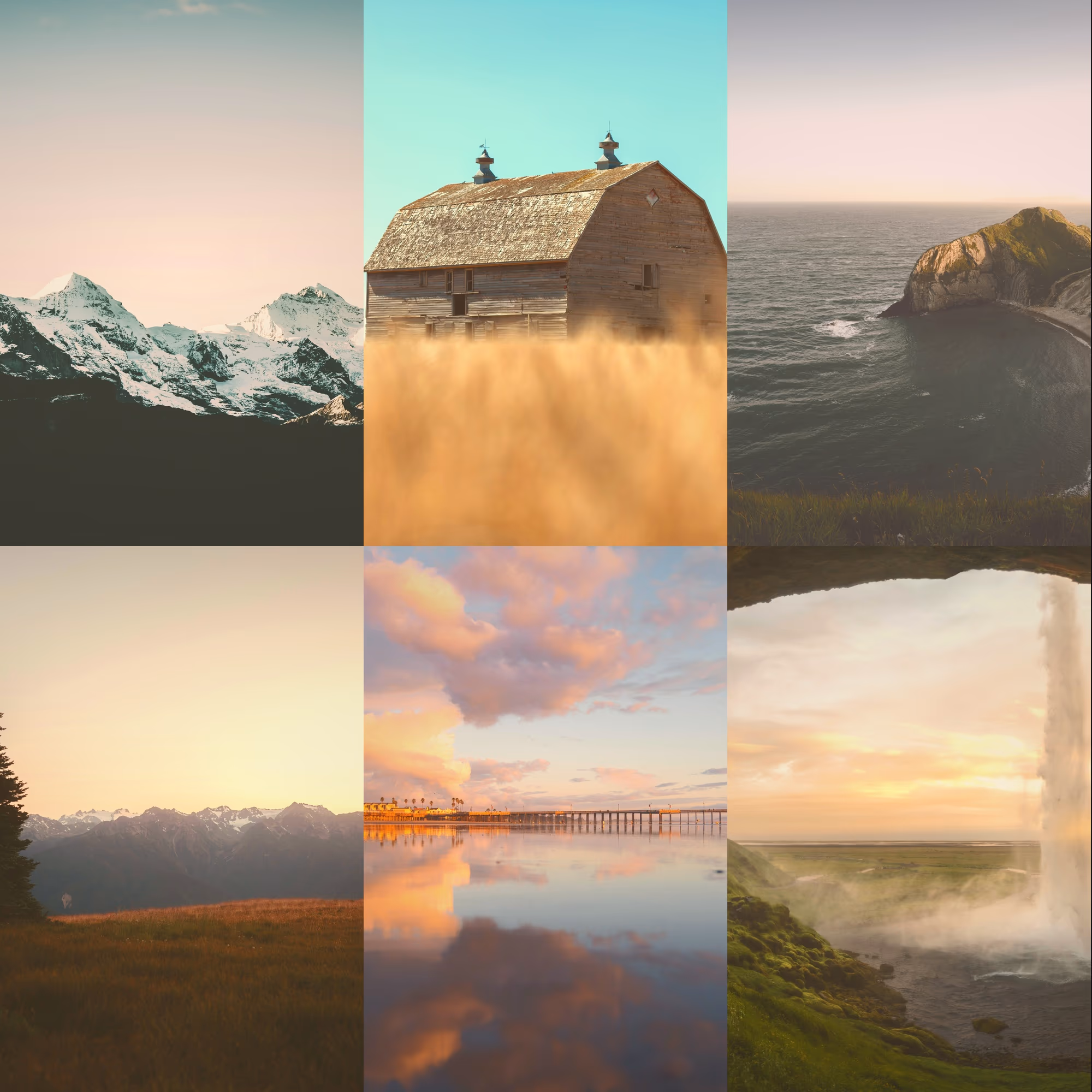 Landscape Golden Hour preset example